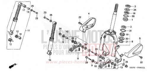 TIGE DE DIRECTION/ FOURCHETTE AVANT SCV1003 de 2003